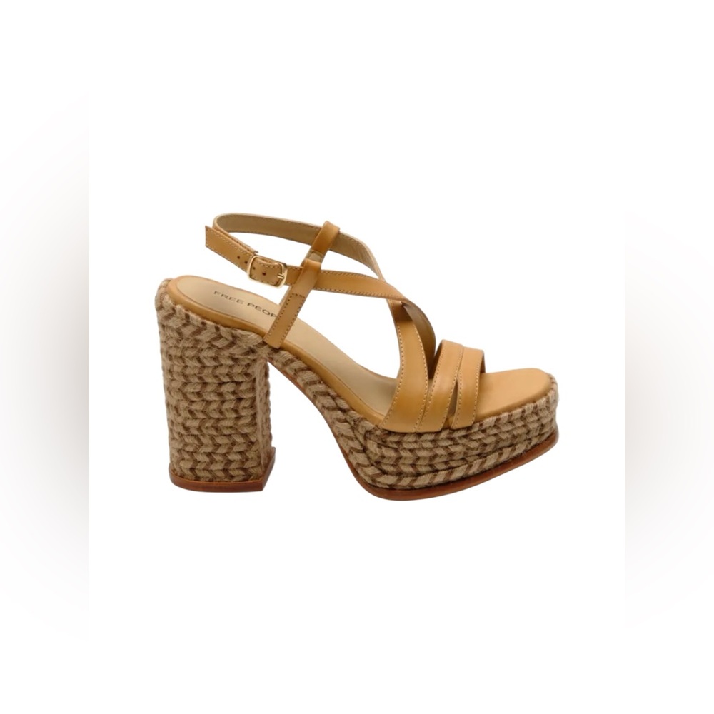 🆕 FREE PEOPLE | FAHN PLATFORM SANDAL | NATURAL | SIZE: US 8
